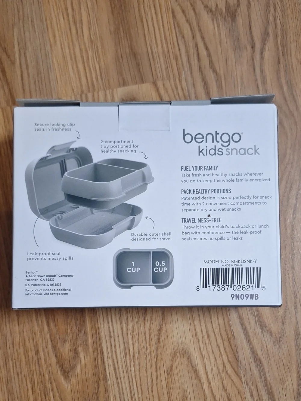 bentgo Kids Snack Leak-Proof Container - Gray
